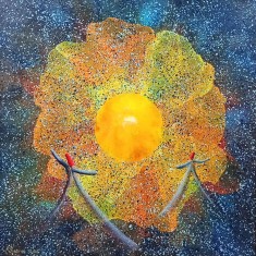 Khusro Subzwari, 30 x 30 Inch, Acrylics on Canvas, Figurative Painting, AC-KS-276 Khusro Subzwari, 30 x 30 Inch, Acrylics on Canvas, Figurative Painting, AC-KS-276
